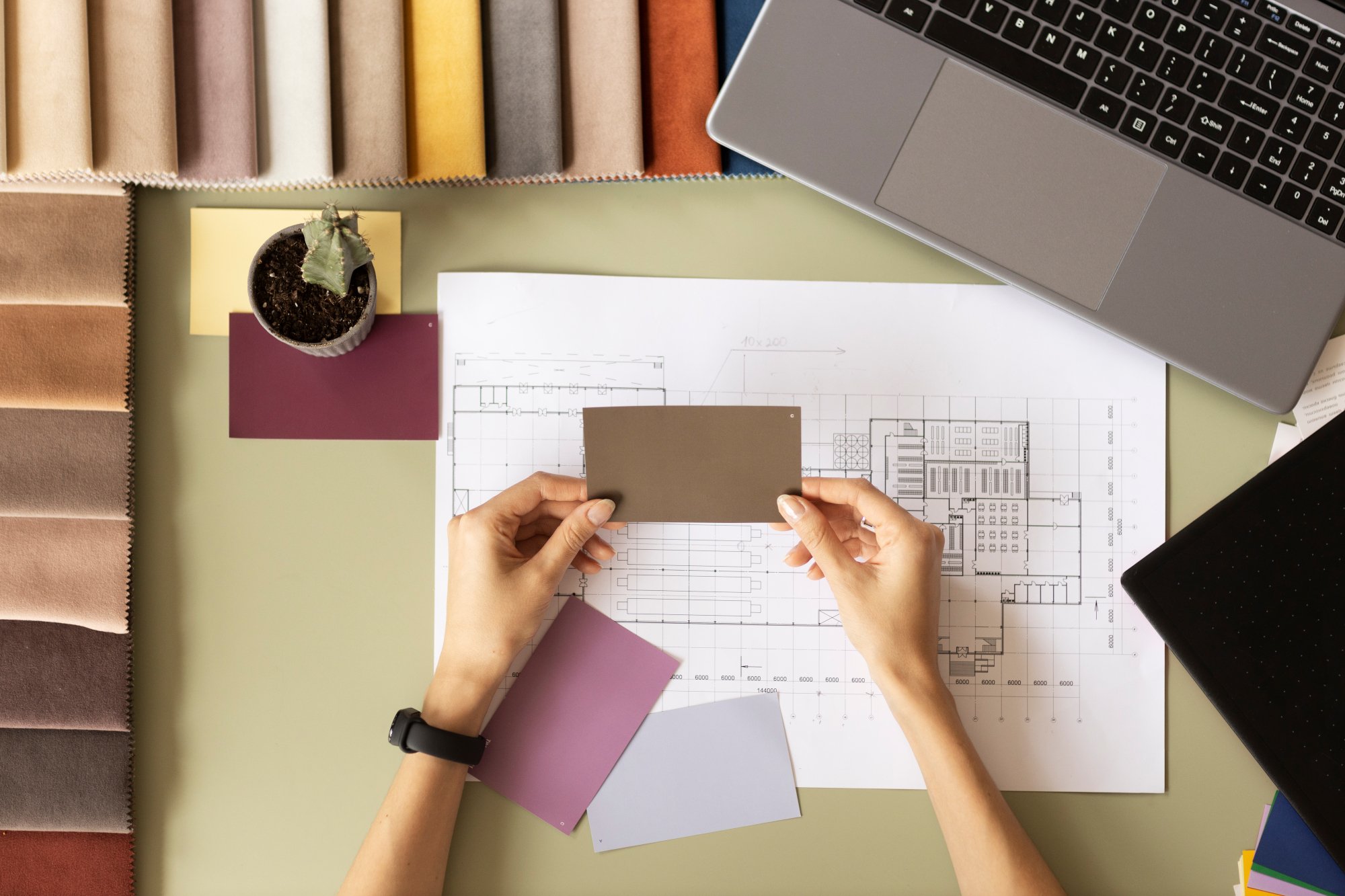 Interiorista en Sevilla planificando un proyecto de diseño de interiores personalizado, el modelo 3D está optimizado para distribución y el estilo de un espacio residencial.